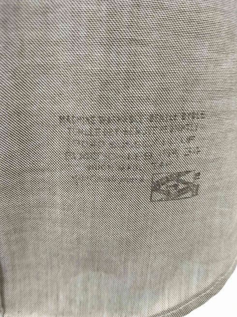 アロー ARROW 60-70S USA製 DECTON 65/35 ポリ コットン ボタンダウン L/S シャツ  裾ステンシル ユニオンチケット メンズ  15 1/2-34